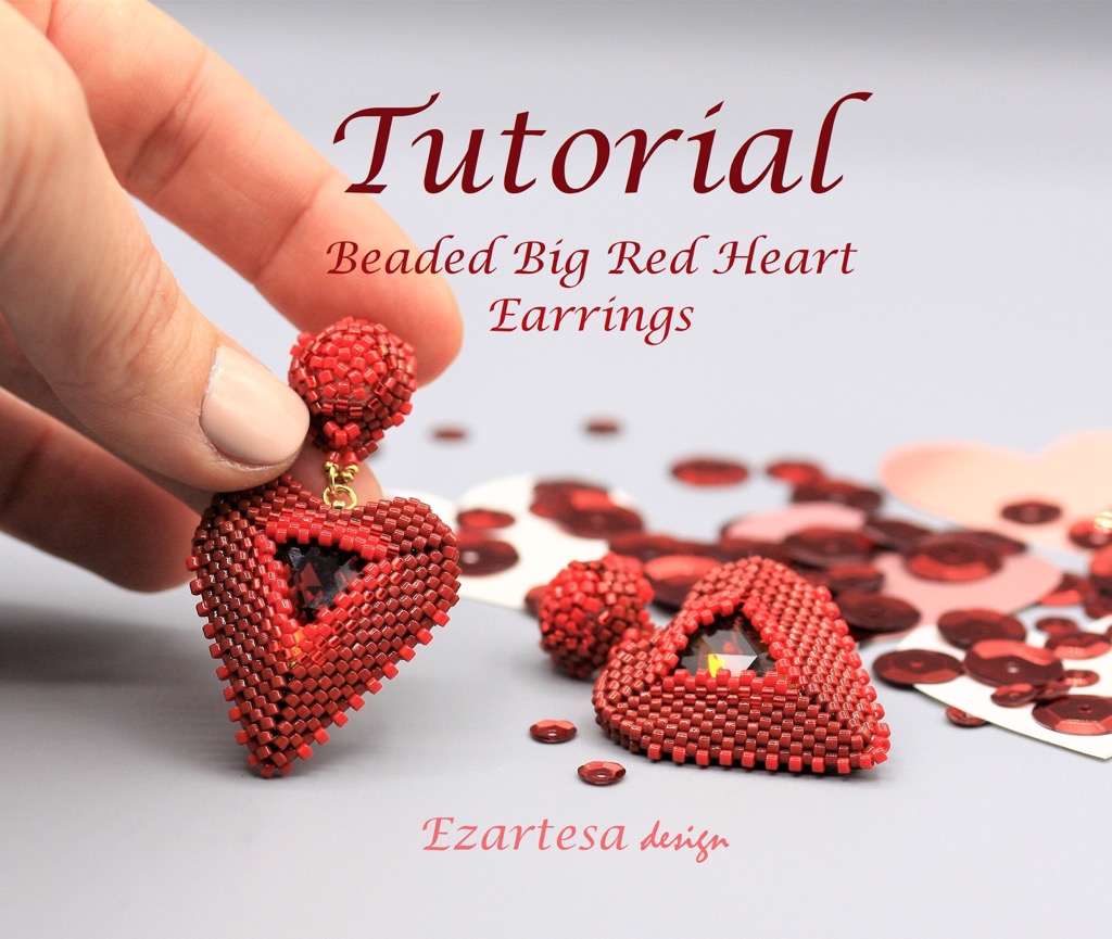beaded-big-red-heart-stud-dangle-earrings-tutorial