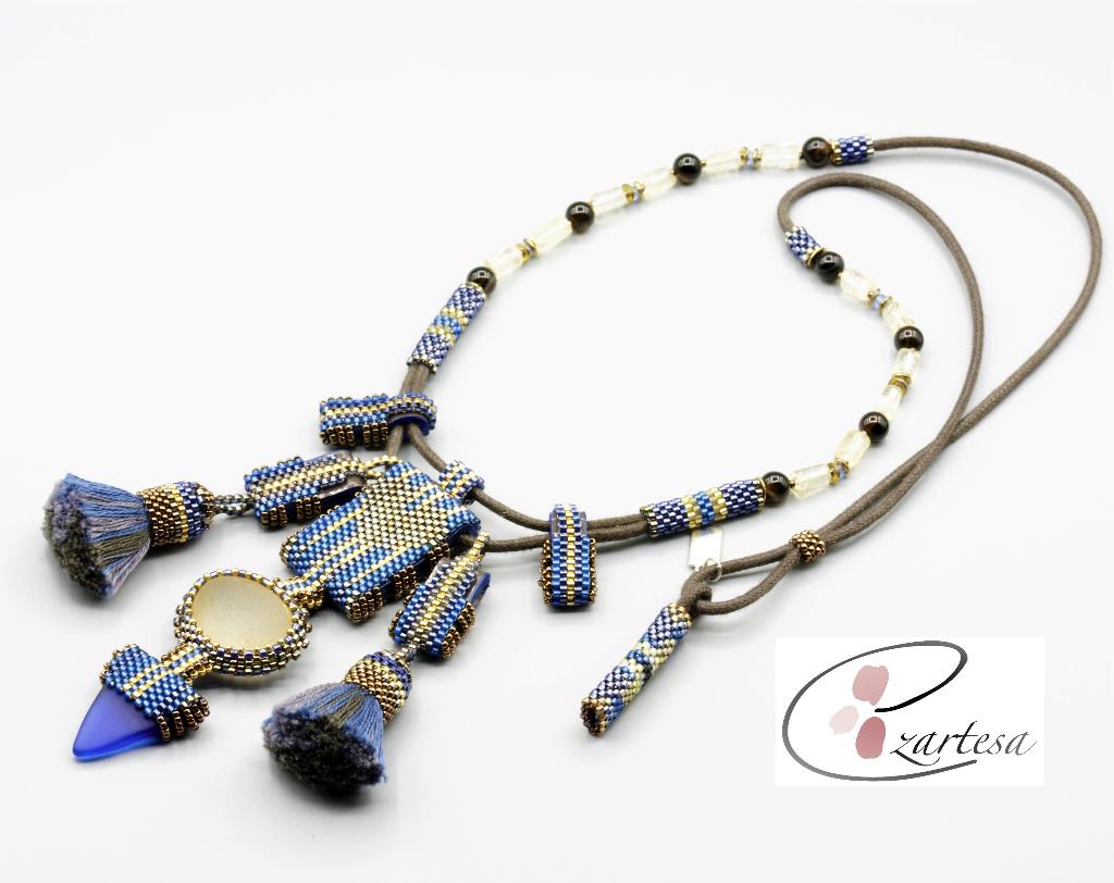 gemini-zodiac-sign-jewelry-blue-seaglass-beachstone-citrine-beaded-necklace