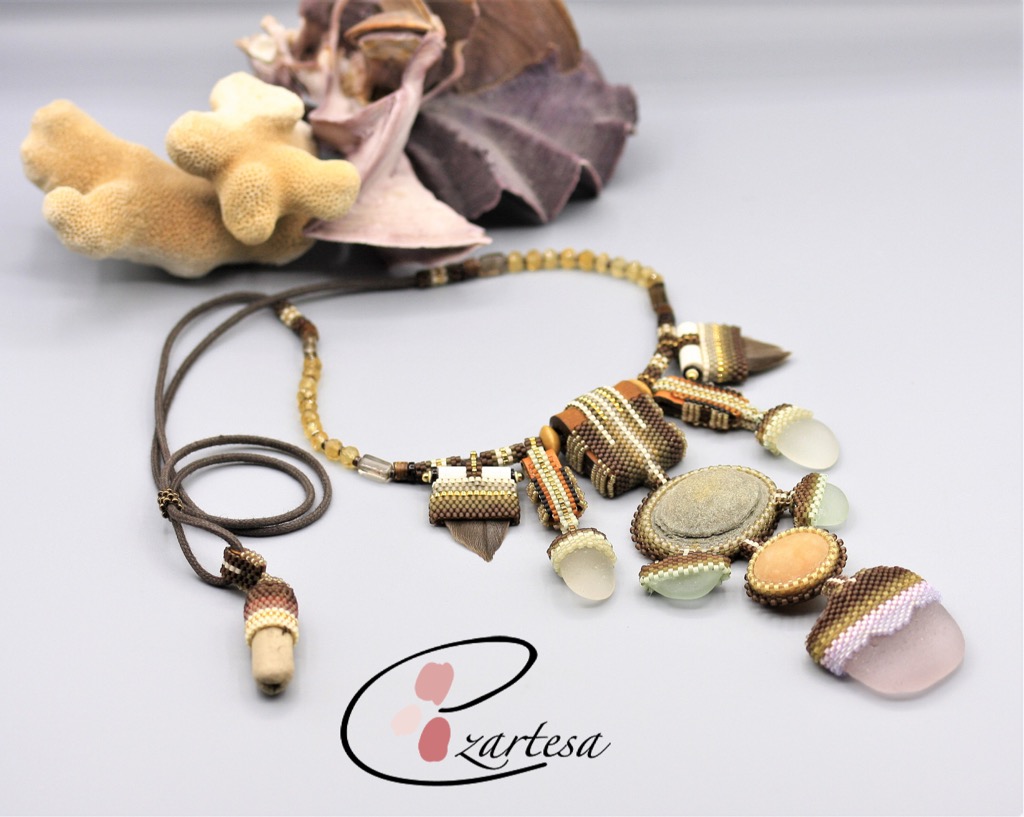 how-to-create-beach-stone-sea-glass-lavender-beaded-necklace-ezartesa-design