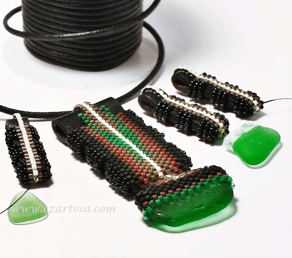 how to create sea glass jewelry with leather seed beads ezartesa