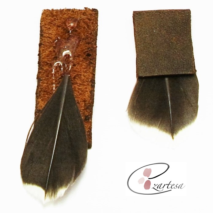 How to Work with Feathers, Leather and Glass Seed Beads, Tutorials by Ezartesa.