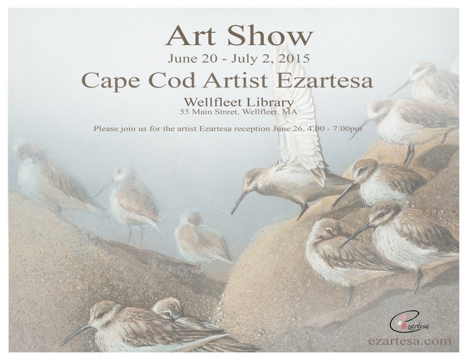Cape Cod Art Exhibition Of Birds, Flowers, Still-lifes by Cape Cod artist Ezartesa.