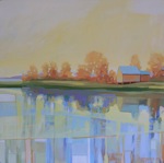 Yellow Landscape Original Acrylic Painting
