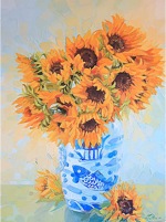 Sunflowers - Original, Modern Impressionism, Flowers